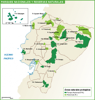 Ecuador mapa parques
