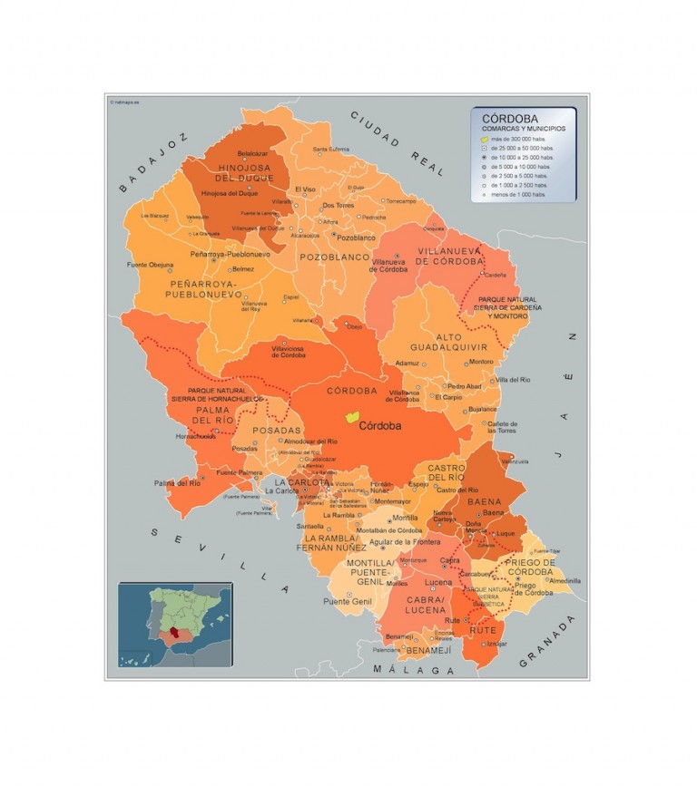 Mapa Municipios Cordoba Netmaps Mapas De España Y Del Mundo