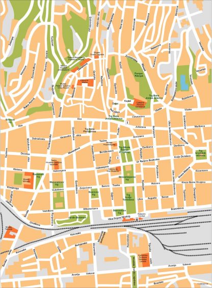 Zagreb Vector Map