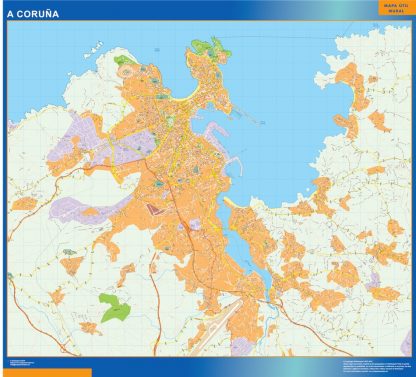 A Coruna Mapa Vinilo