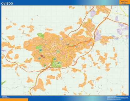 Oviedo Mapa Vinilo