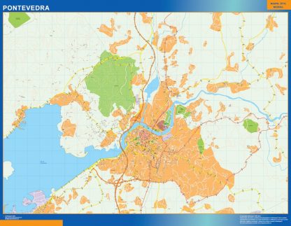 Pontevedra Mapa Vinilo